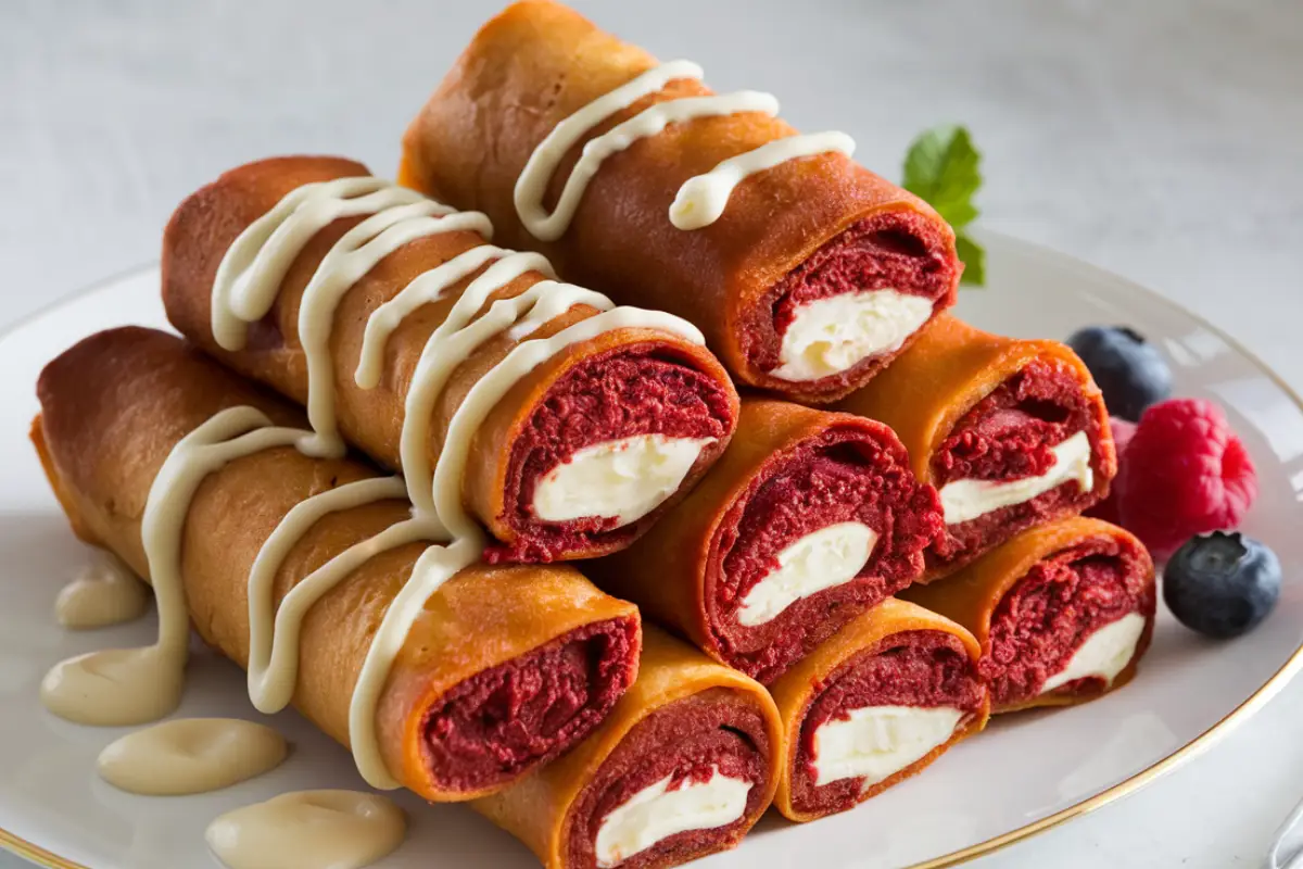 red velvet cheesecake egg rolls 2