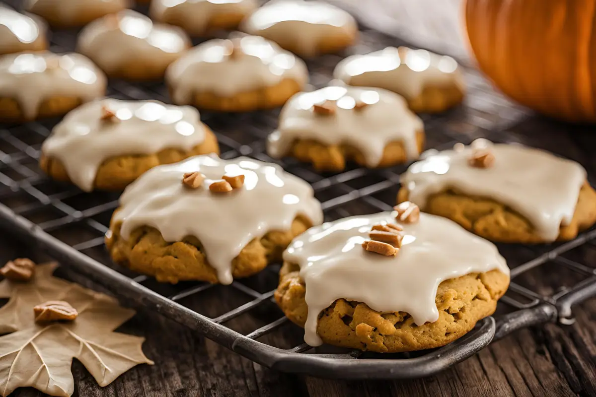 Pumpkin Cookies with Brown Butter Icing