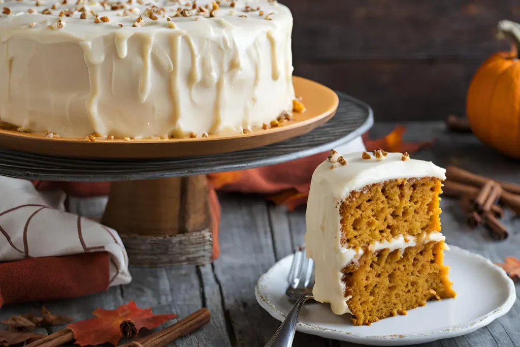 Pumpkin Spice Cake with Cream Cheese Frosting