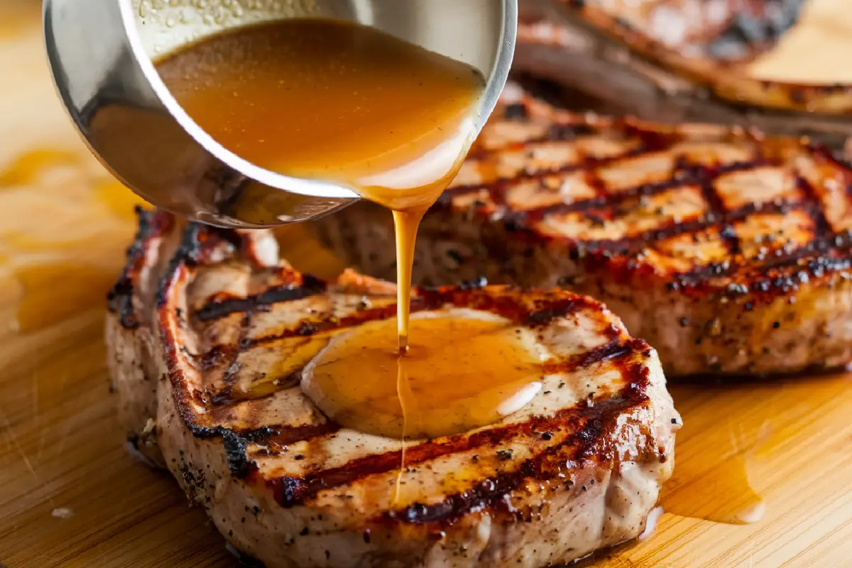 What is honey bourbon sauce made of?