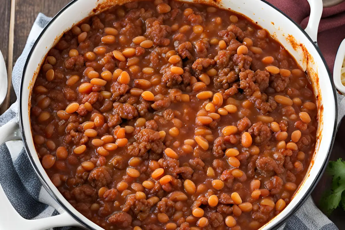 baked beans with ground beef recipe