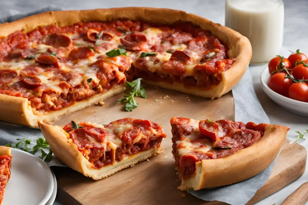 deep dish pizza