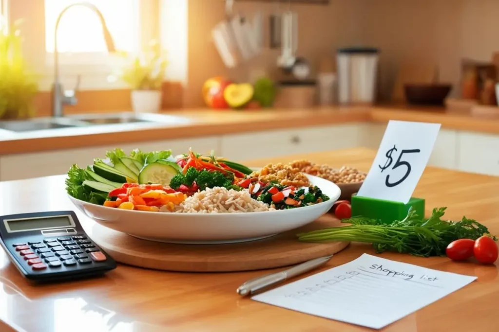 How do I make a balanced meal for under 5 dollars