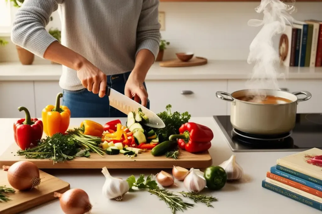 How do I start cooking food